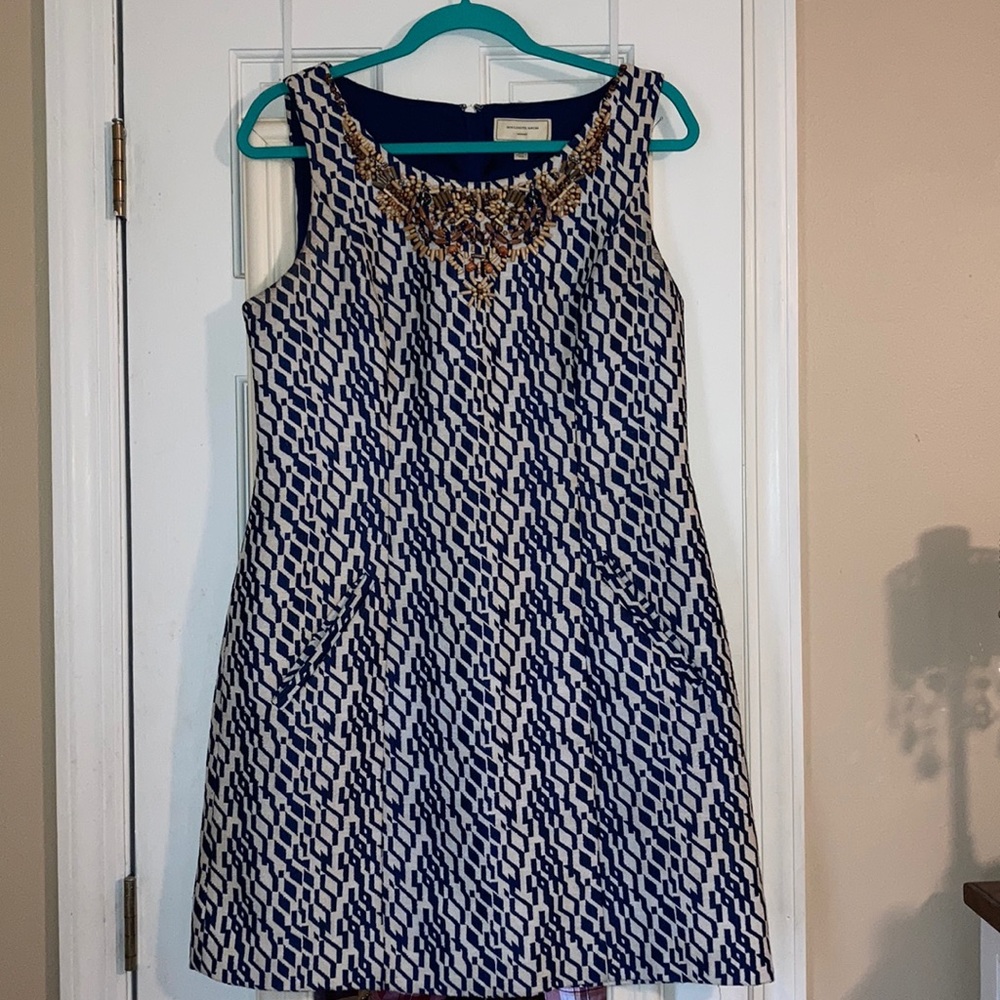 Moulinette Soeurs blue and white patterned dress!